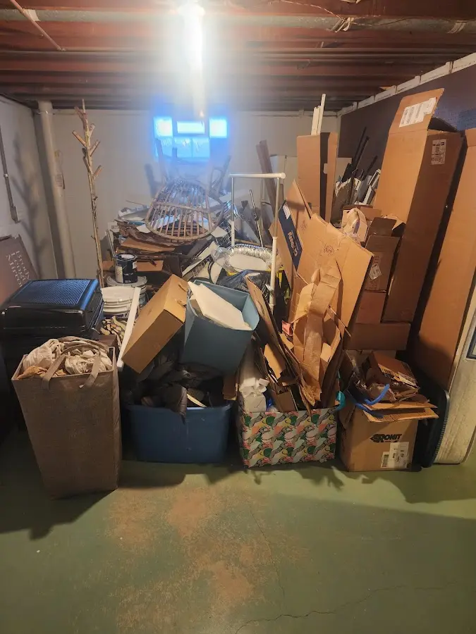 Roll-off dumpster container at job site for 15 Yard Dumpster Rental in Decatur